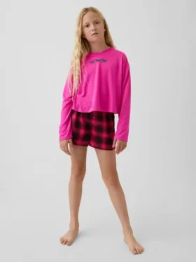 Ensemble pyjama court recyclé pour enfants