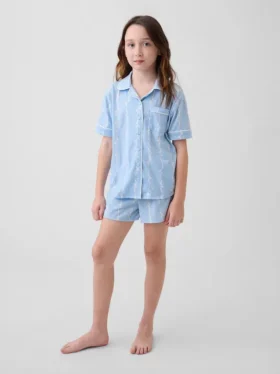 Ensemble pyjama court recyclé pour enfants