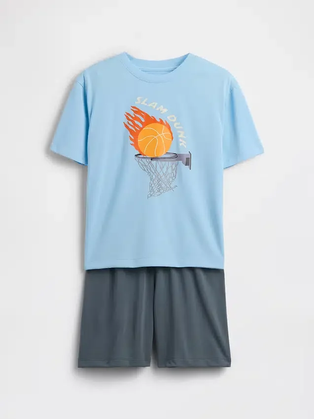 Ensemble pyjama court recyclé pour enfants