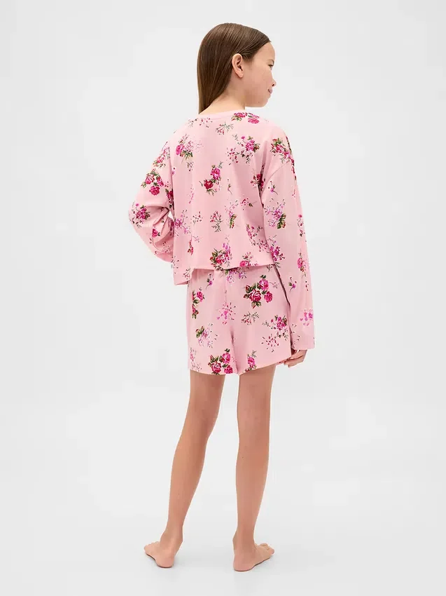 Ensemble pyjama court recyclé pour enfants