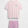 Ensemble pyjama court recyclé pour enfants