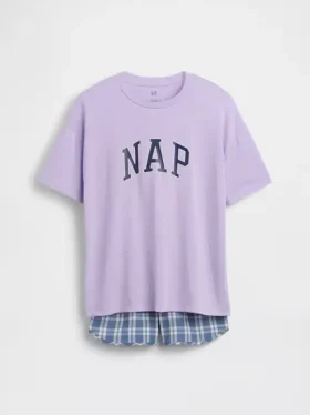 Ensemble pyjama court recyclé pour enfants