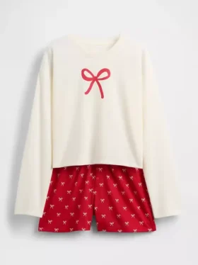Ensemble pyjama court recyclé pour enfants