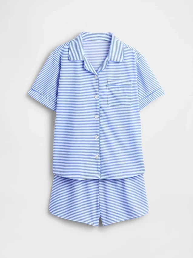 Ensemble pyjama court recyclé pour enfants
