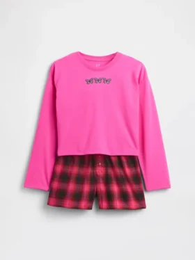 Ensemble pyjama court recyclé pour enfants
