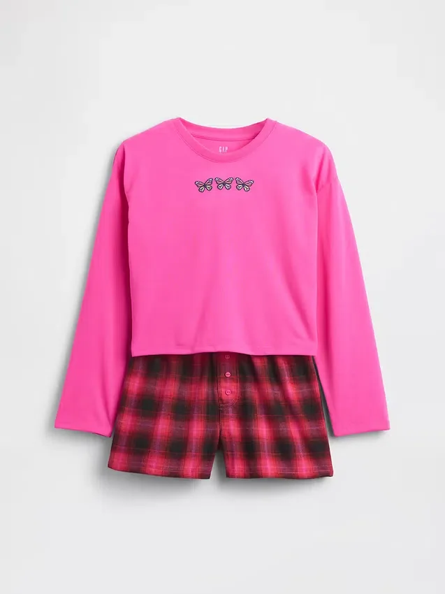 Ensemble pyjama court recyclé pour enfants