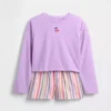 Ensemble pyjama court recyclé pour enfants