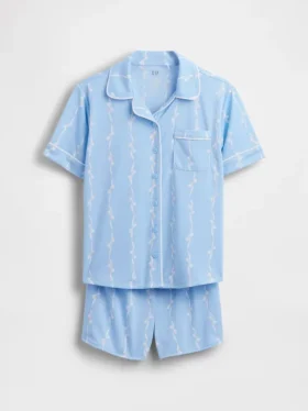 Ensemble pyjama court recyclé pour enfants