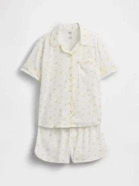 Ensemble pyjama court recyclé pour enfants
