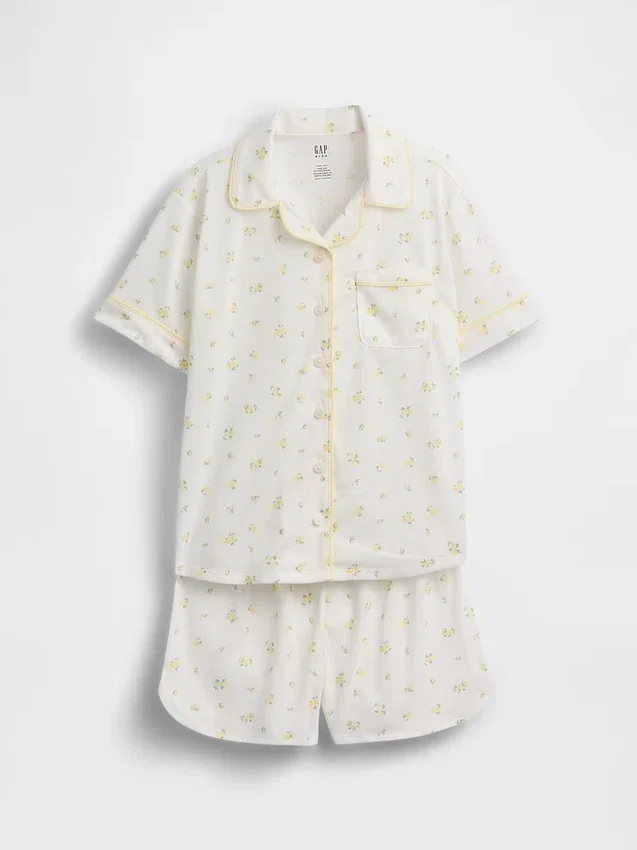 Ensemble pyjama court recyclé pour enfants