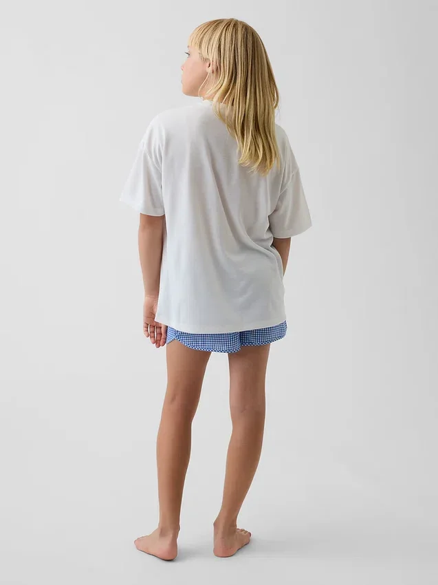 Ensemble pyjama court recyclé pour enfants