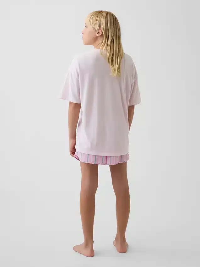 Ensemble pyjama court recyclé pour enfants