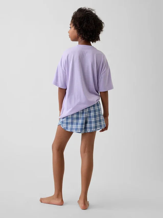 Ensemble pyjama court recyclé pour enfants