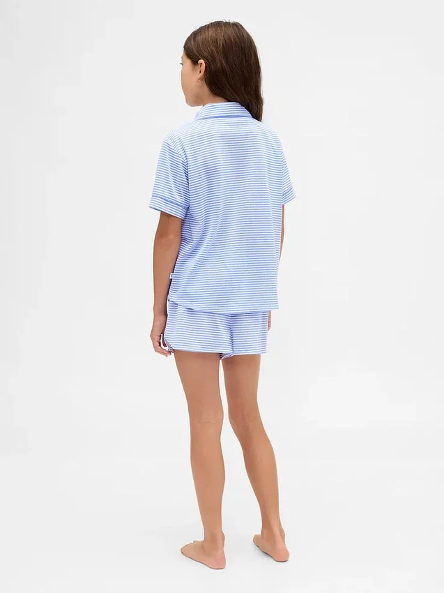 Ensemble pyjama court recyclé pour enfants