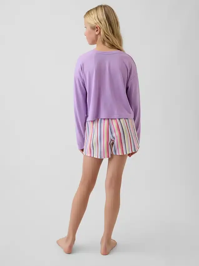 Ensemble pyjama court recyclé pour enfants