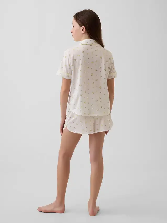 Ensemble pyjama court recyclé pour enfants