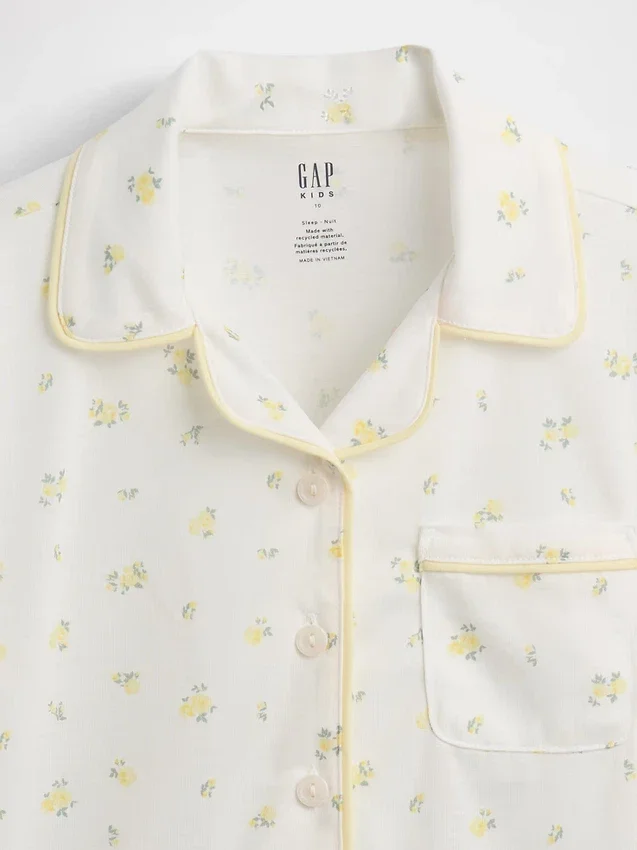 Ensemble pyjama court recyclé pour enfants