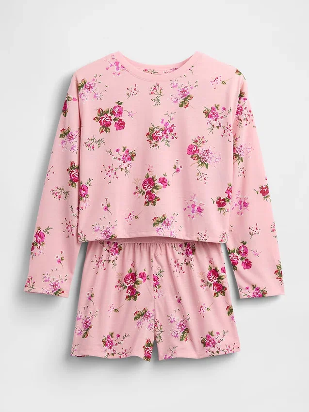 Ensemble pyjama court recyclé pour enfants