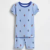 Ensemble pyjama court « Soccer Bear » en coton brossé bio pour Bébé & Enfant