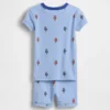 Ensemble pyjama court « Soccer Bear » en coton brossé bio pour Bébé & Enfant