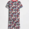 Ensemble pyjama court Spider-Man pour enfant en coton brossé bio