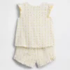 Ensemble pyjama court à volants et motifs de fruits en tissu recyclé pour Bébé & Enfant