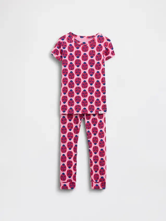 Ensemble pyjama en coton brossé bio « Coccinelle » pour Bébé & Enfant