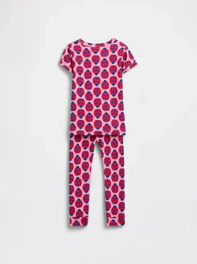 Ensemble pyjama en coton brossé bio « Coccinelle » pour Bébé & Enfant