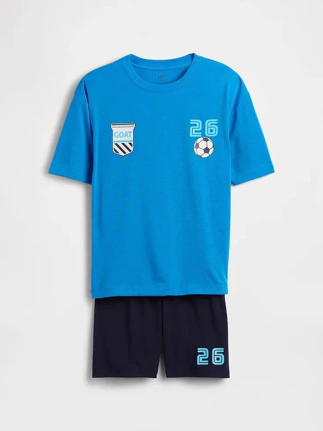 Ensemble pyjama oversize en coton recyclé pour enfant