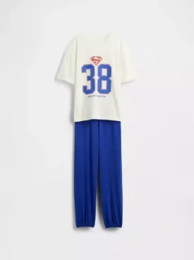 Ensemble pyjama oversize pour enfant Superman avec pantalon de jogging en tissu recyclé