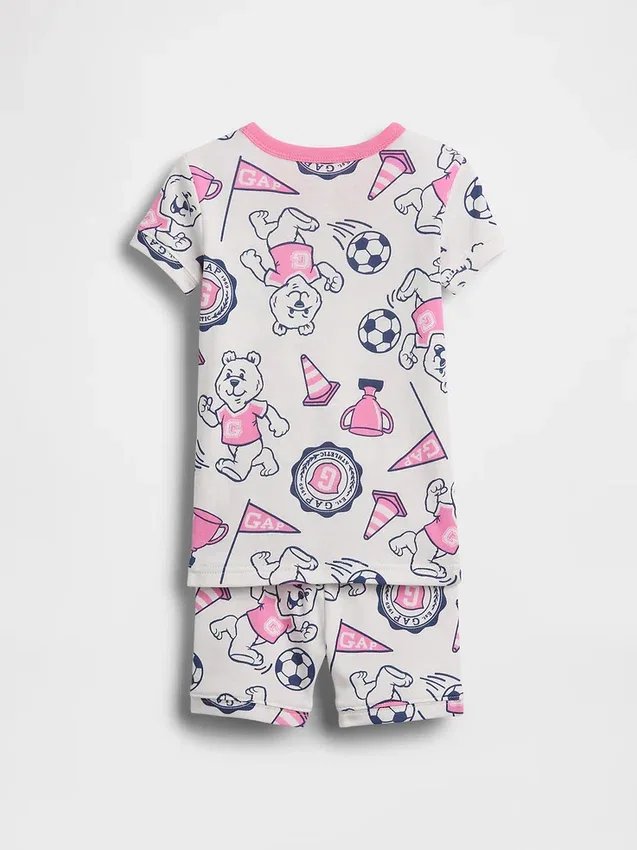 Ensemble pyjama pour Bébé & Enfant en coton brossé bio avec logo ours
