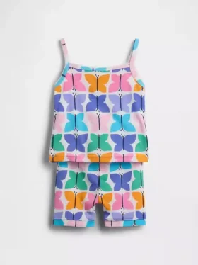 Ensemble pyjama pour Bébé & Enfant en coton brossé bio : caraco et Shorts