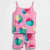 Ensemble pyjama pour Bébé & Enfant en coton brossé bio : débardeur et short « Beach Ball »