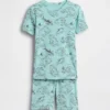 Ensemble pyjama pour enfant en coton brossé bio avec motif « carte de pirate »