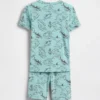 Ensemble pyjama pour enfant en coton brossé bio avec motif « carte de pirate »