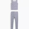 Ensemble pyjama pour enfant en coton brossé bio : débardeur et leggings