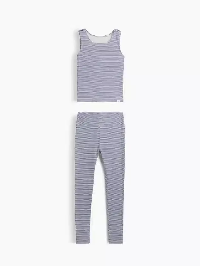 Ensemble pyjama pour enfant en coton brossé bio : débardeur et leggings