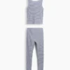 Ensemble pyjama pour enfant en coton brossé bio : débardeur et leggings