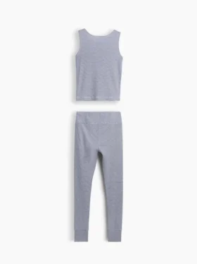 Ensemble pyjama pour enfant en coton brossé bio : débardeur et leggings
