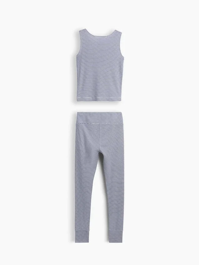 Ensemble pyjama pour enfant en coton brossé bio : débardeur et leggings