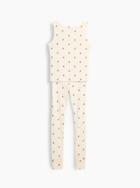 Ensemble pyjama pour enfant en coton brossé bio : débardeur et leggings