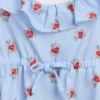 Ensemble pyjama pour enfant en tissu recyclé avec caraco à volants et shorts