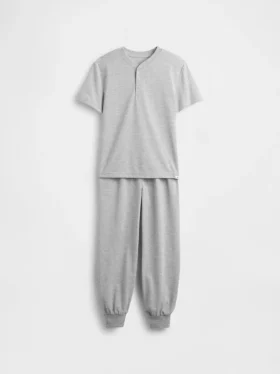 Ensemble pyjama pour enfants avec pantalon de jogging en tissu recyclé