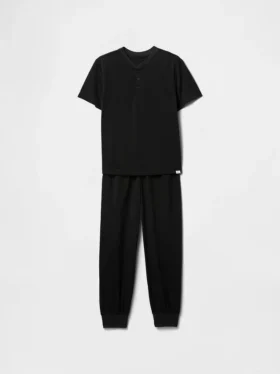 Ensemble pyjama pour enfants avec pantalon de jogging en tissu recyclé