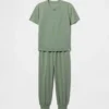 Ensemble pyjama pour enfants avec pantalon de jogging en tissu recyclé