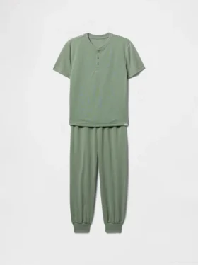 Ensemble pyjama pour enfants avec pantalon de jogging en tissu recyclé
