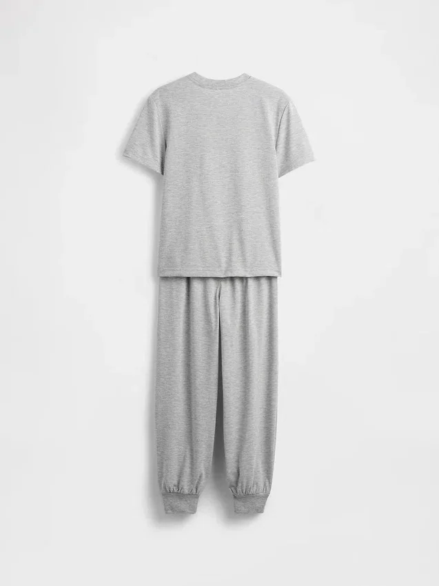 Ensemble pyjama pour enfants avec pantalon de jogging en tissu recyclé