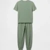 Ensemble pyjama pour enfants avec pantalon de jogging en tissu recyclé