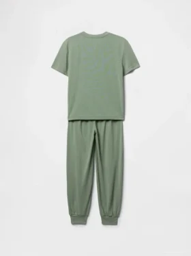 Ensemble pyjama pour enfants avec pantalon de jogging en tissu recyclé
