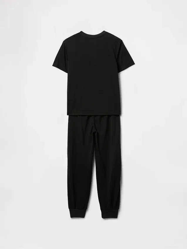Ensemble pyjama pour enfants avec pantalon de jogging en tissu recyclé